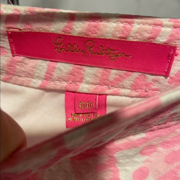 Lilly Pulitzer Pink and White Skirt Sz00 - Picture 2 of 4